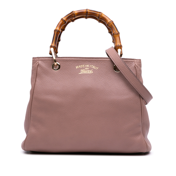 Pre-Loved Gucci Small Calfskin Bamboo Shopper Satchel - Picture 1 of 8